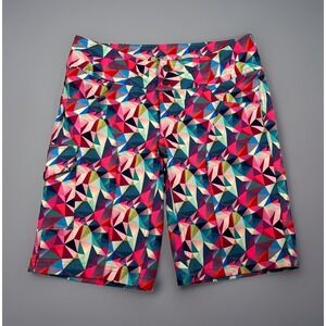 Shredly JTR II Mountain Bike Shorts Women Size 6 Geometric MTB 11" Made In USA